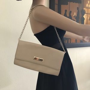 Beige DKNY leather handbag